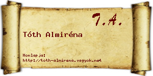 Tóth Almiréna névjegykártya